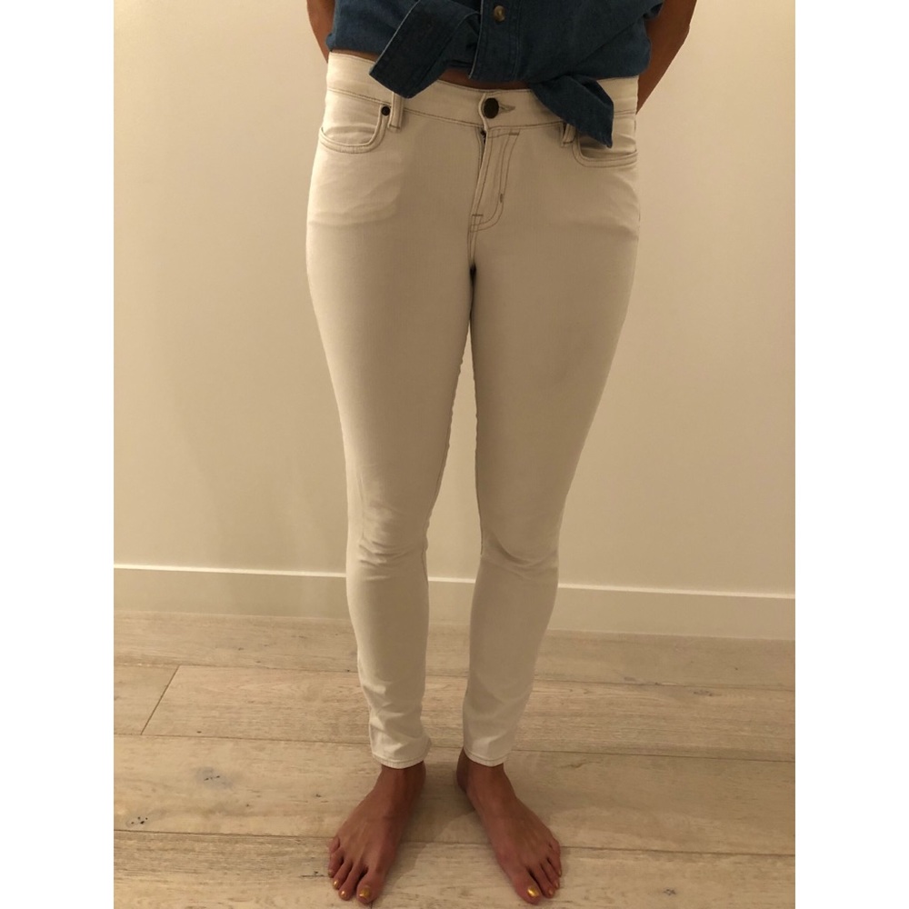 Allsaints cream pinstripe pants